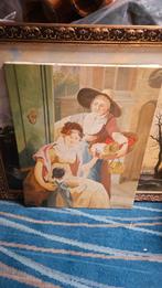 Schilderij: Vrouw met mand en kind, 50x40 cm, Ophalen