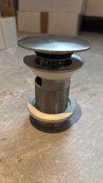 Clic-waste met overloop RVS, Doe-het-zelf en Verbouw, Sanitair, Ophalen of Verzenden, Nieuw, Rvs, Wastafel