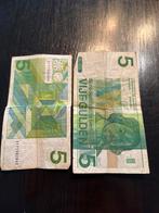 5 oude briefjes van 5 gulden, Ophalen of Verzenden, Koningin Juliana, 5 gulden, Losse munt