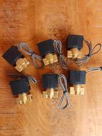 6x Solenoid klep / valve 24V DC messing, Ophalen of Verzenden, Minder dan 2 meter, Overige kabels