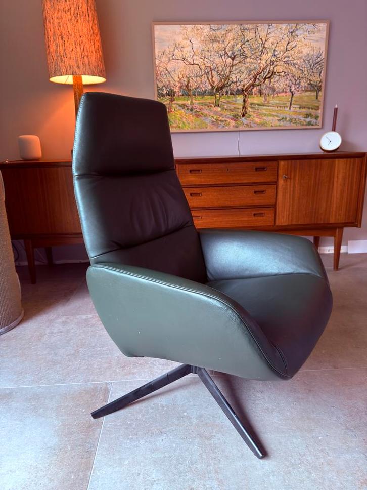 Ergo Relaxfauteuil Leder Balder L2 Darkgreen, Huis en Inrichting, Fauteuils, Gebruikt, Leer, 75 tot 100 cm, Ophalen