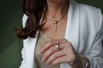 18 Karaat Gouden Dames Slangen Ring, Nieuw, Ophalen of Verzenden, 17 tot 18, Dame