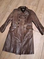 Vintage slankgesneden leren jas mt 40, Ophalen of Verzenden, Zo goed als nieuw, Maat 38/40 (M), Zwart