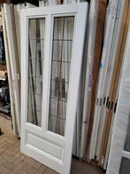 98x231cm binnendeur schuifdeur stomp incl glas in lood, Ophalen, 80 tot 100 cm, 215 cm of meer, Binnendeur