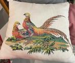 Geborduurde kussen met fazanten, Ophalen of Verzenden, Zo goed als nieuw, Vierkant