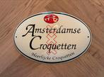 Amsterdamse croquetten emaille reclamebord, Nieuw, Reclamebord, Ophalen of Verzenden