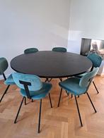Design eethoek 6 stoelen zo goed als nieuw, Huis en Inrichting, Tafels | Eettafels, Ophalen, Zo goed als nieuw, Rechthoekig