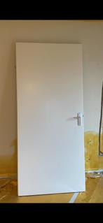 2 x opdekbinnendeur wit zonder beslag en slot, Doe-het-zelf en Verbouw, Ophalen of Verzenden, Zo goed als nieuw, Binnendeur, 200 tot 215 cm