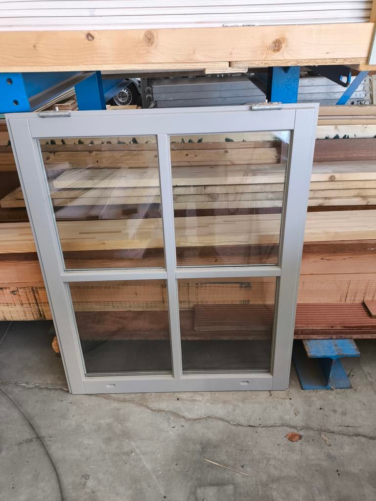 Hardhouten raam, roeden, hr++, isolatie glas, Doe-het-zelf en Verbouw, Kozijnen en Schuifpuien, Raamkozijn, 75 tot 150 cm, Hout