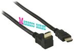 HDMI kabel 10 meter verguld, 4K High speed, Haaks 90, ARC, Audio, Tv en Foto, Nieuw, 10 meter of meer, Ophalen of Verzenden, HDMI-kabel