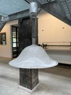Vintage lamp jaren gewolkt glas grijs, Huis en Inrichting, Lampen | Hanglampen, Ophalen, Gebruikt, ., 2de hands
