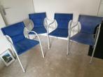 Bontempi Casa 4 stoelen, made in Italy, gebruikte conditie., Huis en Inrichting, Stoelen, Blauw, Vier, Contemporary, Gebruikt
