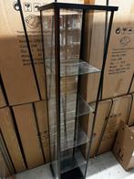 Glazen vitrinekast zwart zonder deur, Huis en Inrichting, Kasten | Vitrinekasten, Ophalen, Zo goed als nieuw, 25 tot 50 cm, Minder dan 50 cm
