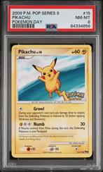 Pikachu POP Series 9 Pokemon Day PSA 8, Nieuw, Ophalen of Verzenden, Losse kaart