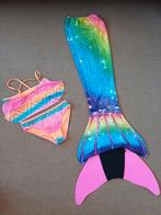 Zeemeermin staart + bikini set – 10 jaar, Ophalen of Verzenden, Zo goed als nieuw, Meisje, Bikiniset
