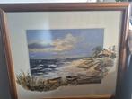 Gesigneerd Schilderij - Strandgezicht, Antiek en Kunst, Ophalen of Verzenden