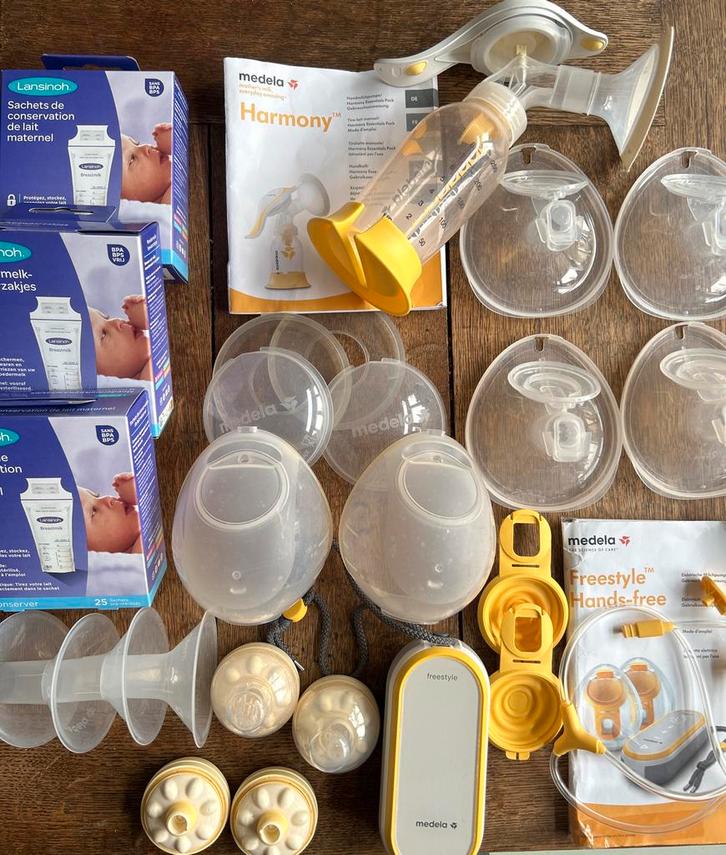 Medela Borstkolf Set - Compleet Freestyle Handsfree, Kinderen en Baby's, Babyvoeding en Toebehoren, Zo goed als nieuw, Borstkolf
