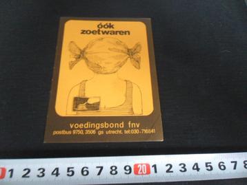 sticker strip Voedingsbond FNV  óók Zoetwaren  DY269 beschikbaar voor biedingen