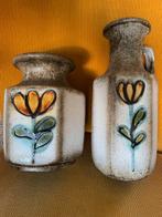 Twee vazen van Scheurich keramiek. Jaren 70, Huis en Inrichting, Woonaccessoires | Vazen, Overige kleuren, Aardewerk of Porselein