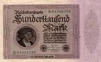 bankbiljet:  Duitsland, 100.000 Mark  (1923), Verzenden, Duitsland, Los biljet