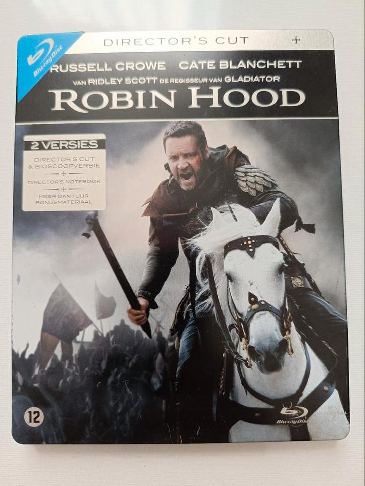 Robin Hood (2010) Blu-ray Steelbook Director’s Cut, Cd's en Dvd's, Blu-ray, Zo goed als nieuw, Actie, Ophalen of Verzenden