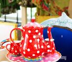 Zgan oilily  theepot en suiker/melk setje, Huis en Inrichting, Keuken | Servies, Overige typen, Ophalen of Verzenden, Zo goed als nieuw