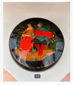 Prachtige metalen beschilderde schaal met deksel, Antiek en Kunst, Ophalen of Verzenden