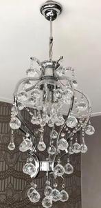 Prachtige kroonluchter kristal barok hanglamp zilverkleurig, Ophalen