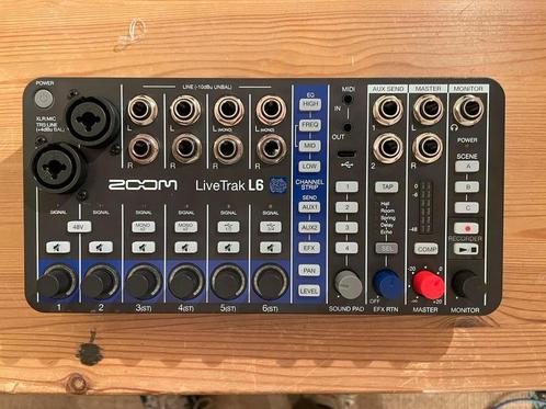 Zoom Live Trak L6 Mengpaneel - Zo Goed Als Nieuw, Muziek en Instrumenten, Mengpanelen, Zo goed als nieuw, 5 tot 10 kanalen, Microfooningang