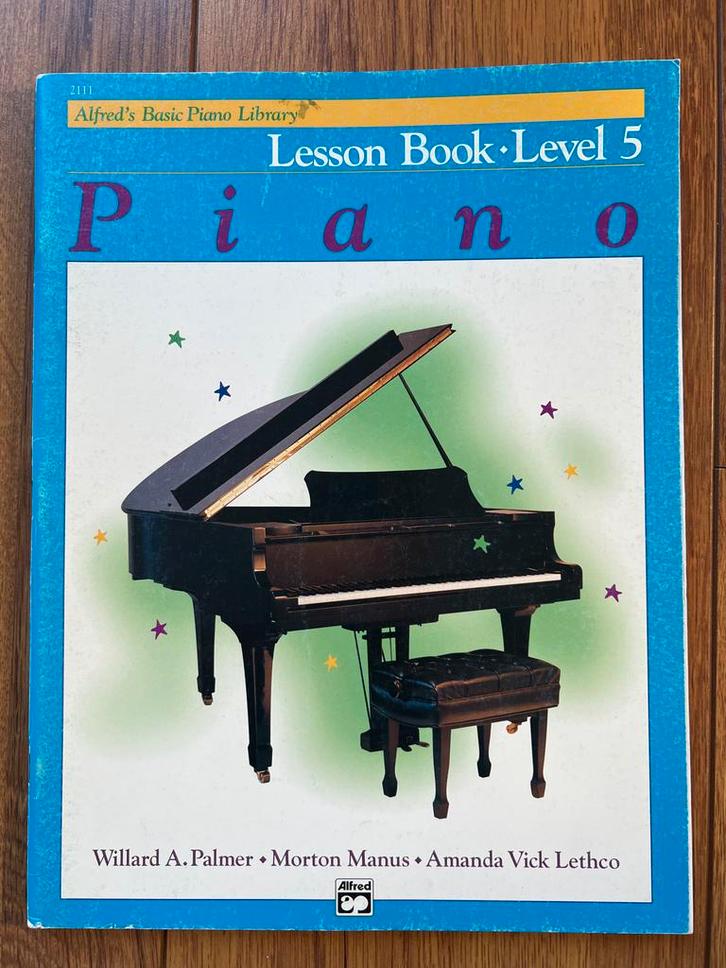 Piano Lesson Book Level 5 - Alfred's Basic Piano Library, Boeken, Muziek, Zo goed als nieuw, Instrument, Ophalen of Verzenden