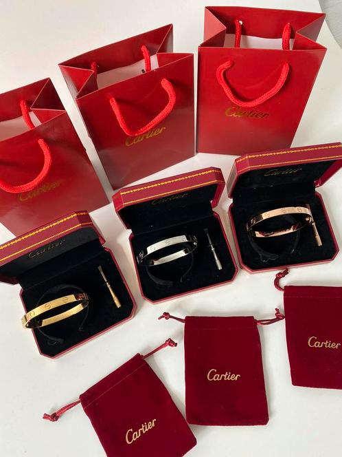 Cartier love armbanden incl doosje en tasje!, Sieraden, Tassen en Uiterlijk, Armbanden, Nieuw, Verzenden