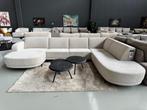 U-bank boucle met ronde lounge leverbaar vannuit voorraad, Ophalen, Info@trendvortex.com, Hoekbank, Metaal