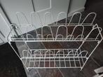 Compact wit metalen schoenenrek 15 paar schoenen 55 x 20 cm, Ophalen of Verzenden, Zo goed als nieuw