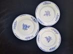 3 antiek Qianlong 18e Eeuw Chinees porseleinen borden bloem, Ophalen