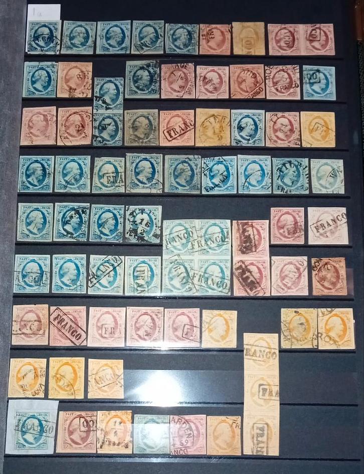 NVPH 1/3 paren, strip v 3  zelfs blok van 4 totaal 74 Stuks!, Postzegels en Munten, Postzegels | Nederland, T/m 1940, Ophalen of Verzenden