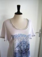 NIEUW __ MALVIN top mt. 44 __ print met studs, Kleding | Dames, Wit, Maat 42/44 (L), Nieuw, Korte mouw