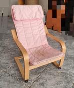 IKEA POÄNG kinder Fauteuil - Roze Kussen, Huis en Inrichting, Stoelen, Ophalen, Gebruikt, Overige kleuren, Eén