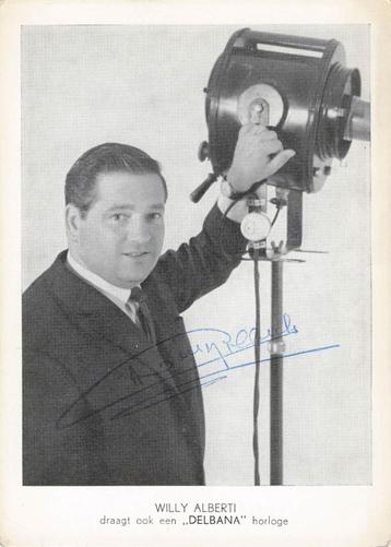 AZ081 Willy Alberti met handtekening horloge reclame  beschikbaar voor biedingen