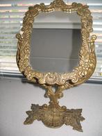 Koperen Tafel Kantelbare Spiegel Vintage, Antiek en Kunst, Antiek | Spiegels, Ophalen, Overige vormen, Minder dan 50 cm, Minder dan 100 cm