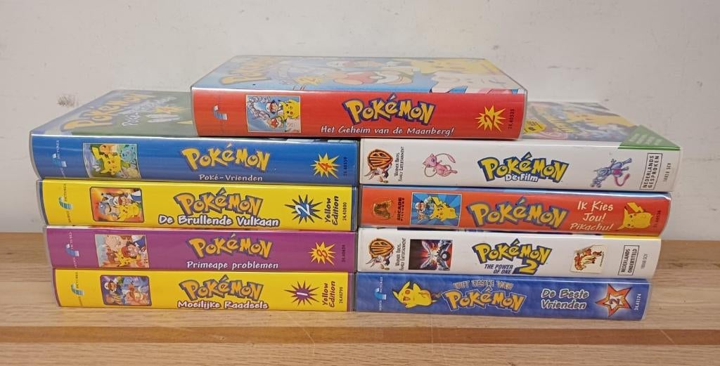 Pokémon videobanden - 9 stuks, Cd's en Dvd's, VHS | Film, Alle leeftijden, Ophalen of Verzenden, Gebruikt, Overige genres