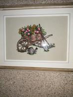 Mooi geborduurd schilderij met afmetingen 20x30 cm., Huis en Inrichting, Woonaccessoires | Schilderijen, Tekeningen en Foto's