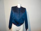 Maje donker blauw bomber jack sier stiksel boord met kleur M, Maat 38/40 (M), Verzenden, Blauw, Maje