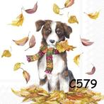 Servetten decoupage/bullet journal – hond C579, Verzenden, Nieuw, Materiaal