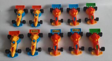 10x Vintage mini Bruder Rennwagen / Racewagens 1987 beschikbaar voor biedingen