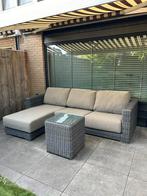 4SO 4 seasons outdoor lounge bank, hocker en bijzet tafel, Wicker, Bank, Gebruikt, 4 zitplaatsen