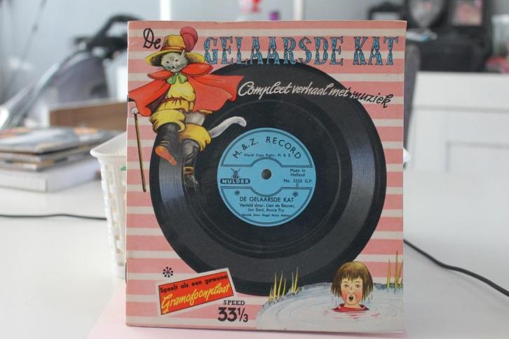 7" Single De Gelaarsde Kat, Cd's en Dvd's, Vinyl Singles, Gebruikt, Single, Kinderen en Jeugd, Overige formaten, Ophalen of Verzenden