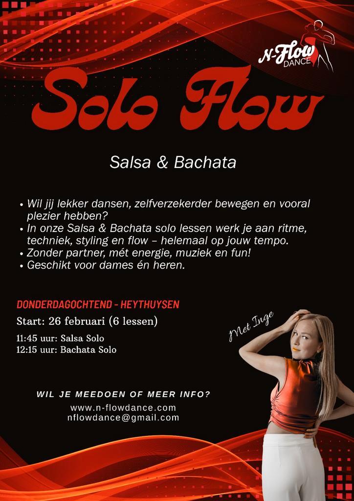 Salsa & Bachata solo - Gratis proefles, Sport en Fitness, Gezondheidsproducten en Wellness, Nieuw, Overige typen, Ophalen