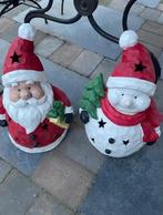 Kerstman en sneeuwpop verlichting waxinelichthouders, Ophalen, Zo goed als nieuw