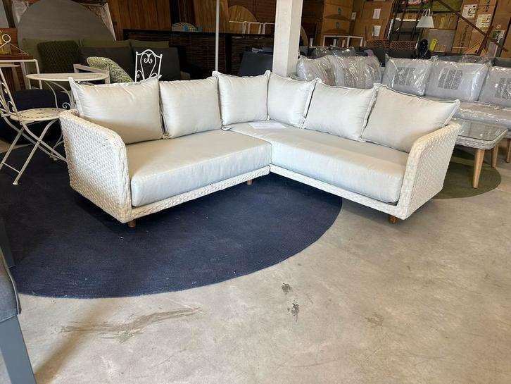 KERST aanbieding !! design Loungeset breed gevlochten touw, Tuin en Terras, Tuinsets en Loungesets, Nieuw, Loungeset, Overige materialen