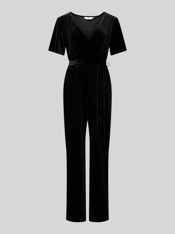 Black Zwart Velvet Jumpsuit Maat S/36 New Look beschikbaar voor biedingen